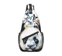 The Butterfly On The Panda'S Head Crossbody Borsa a tracolla da viaggio zaino da viaggio zaino per uomo escursionismo zaino
