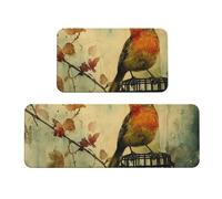 The Cage is a Bird Tappeto imbottito da cucina set di 2 tappetini comodi per la decorazione della casa, tappetini da cucina per pavimento antiscivolo lavabili, lavanderia 43 x 119 cm + 43 x 76 cm