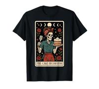 The Cake Decorator Cake Decorating Skeleton Tarocchi Card Maglietta