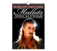 The Calendar King Calendario da parete 2026 con scritta "World's Greatest Mullets" (colorato, formato A4)