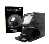 The CapBox 2.0 - Contenitore impilabile per cappelli da baseball, in plastica nera, confezione da 2, con cassetto scorrevole e connettori anti inclinazione (nero)