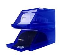 The CapBox 2.0 - Organizzatore per cappello da baseball, vassoio scorrevole impilabile per cappello, 2 pezzi, colore: blu