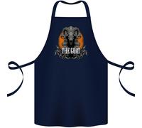 The Capra Teschio Gotico Demon Satana Monster Cotone Grembiule 100% Biologico