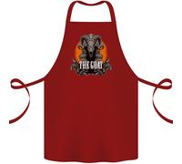 The Capra Teschio Gotico Demon Satana Monster Cotone Grembiule 100% Biologico