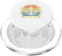 The Captain Is Always Right and I'm The Captain PopSockets PopGrip per MagSafe