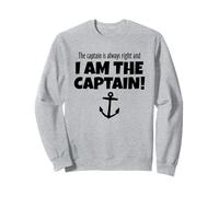 The Captain Is Always Right (Nero) Vela Divertente Felpa