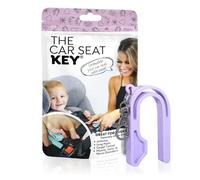 The Car Seat Key - Original Car Seat Key Chain Buckle Release Tool - Easy Unbuckle Open Aid for Nails, Parents, Grandparents & Older Children by NAMRA Made in USA (Viola)