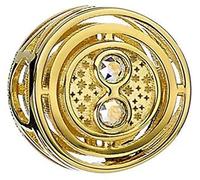 The Carat Shop - Ciondolo a forma di giratempo in argento Sterling placcato oro, con cristalli Swarovski®