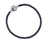 The Carat Shop Harry Potter Black Leather Bracelet for Slider Charms Small- HP00