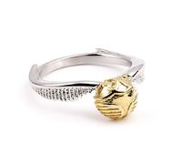 The Carat Shop Harry Potter Golden Snitch L Silver Gold Metal Ring Gift Boxed, S