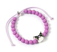 The Carat Shop Hello Kitty - Braccialetto con perline viola e ciondolo Kuromi