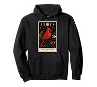 The Cardinal Bird Tarocchi Witchy Moon Felpa con Cappuccio