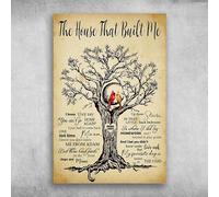 The Cardinal Bird - The House That Built Me, I Know They Say You Can't Go Home Again Segnaletica retrò per pub, bar, ristoranti e caverne per uomini - Insegna decorativa in metallo da 6x8 pollici.