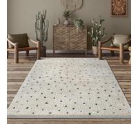 the carpet Bahar Shaggy, tappeto dal design elegante, morbido e facile da pulire, per soggiorno, colore crema, 160 x 230 cm