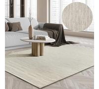 the carpet Boho Natur Wool Tappeto in lana tessuto a mano in un look boho scandinavo naturale, fatto a mano per uno stile unico, crema, 200 x 290 cm