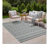 the carpet Calgary - tappeto per interni robusto e facile da pulire, ideale per soggiorno, cucina o sala da pranzo, adatto anche per esterni - resistente alle intemperie - Grigio-Diamante, 80 x 150 cm