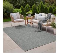 the carpet Calgary - tappeto per interni robusto e facile da pulire, ideale per soggiorno, cucina o sala da pranzo, adatto anche per esterni - resistente alle intemperie - Grigio, 120 x 160 cm