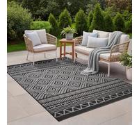 the carpet Calgary - tappeto per interni robusto e facile da pulire, ideale per soggiorno, cucina o sala da pranzo, adatto anche per esterni - Antracite-Diamante, 160 x 220 cm