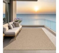 the carpet Kansas - tappeto indoor/outdoor in juta naturale, resistente e facile da pulire, ideale per terrazza, balcone o soggiorno - Natura - ca. 60 x 90 cm
