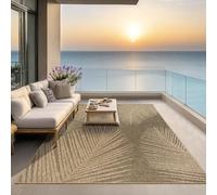 the carpet Kansas - tappeto indoor/outdoor in juta naturale, resistente e facile da pulire, ideale per terrazza, balcone o soggiorno - Natura - ca. 200 x 290 cm