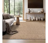 the carpet Mistra - Tappeto robusto per esterni, moderno, resistente alle intemperie e ai raggi UV, per balcone, terrazza e giardino d'inverno, ma adatto anche per la cucina, tessuto piatto, naturale,
