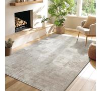 the carpet Nuvra - Tappeto morbido e soffice, facile da pulire, dal design moderno, certificato Oeko-Tex Standard 100, ideale per soggiorno o camera da letto, astratto, Beige, 80 x 150 cm