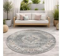the carpet Palma - Tappeto robusto per esterni ed interni, design moderno, resistente alle intemperie e ai raggi UV, per balcone, terrazza, adatto anche per cucina o sala da pranzo, 120 cm,