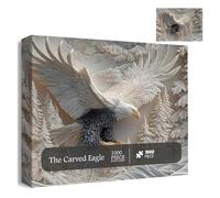 The Carved Eagle Jigsaw Puzzle 1000 pezzi, maestoso gioco di puzzle aquila calva, impegnativo gioco di puzzle di arte dell'aquila, puzzle per adulti di alta qualità, decorazione perfetta per la casa