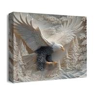 The Carved Eagle Jigsaw Puzzle da 1000 pezzi, puzzle della fauna selvatica dell'aquila calva, impegnativo puzzle naturale da 1000 pezzi per adulti, notte di gioco in famiglia e decorazioni per la casa