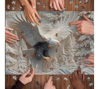 The Carved Eagle Jigsaw Puzzle - Majestic Bald Eagle Wildlife Art Design, 1000 pezzi impegnativo puzzle gioco per attività familiari e decorazione della casa