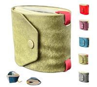 The Cash Wrap Wallet, Cash Wrap Wallet with Magnetic Clasp, Leather Money Purse Organizer, mall Compact Luxury Pocket Purse 1 to 99 Bills (Green)