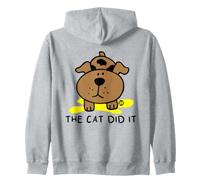 The Cat Did It Funny Pet Blame Felpa con Cappuccio
