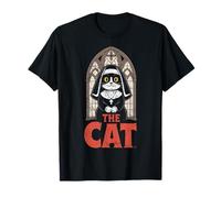 The Cat Horror Kitty Halloween Spaventoso Divertente Maglietta