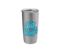 The Cat Is In Charge Bicchiere termico in acciaio inox doppia parete
