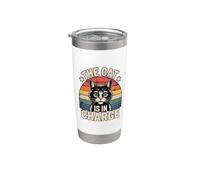 The Cat Is In Charge Bicchiere termico in acciaio inox doppia parete