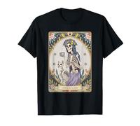 The Cat Lady Tarocchi Card Shirt Donna Gatto Strega Gatto Mamma Maglietta