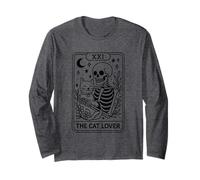 The Cat Lover Tarocchi Scheletro Luna Stelle Maglia a Manica