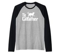 The Catfather Bengal Cat Lover Funny Father Cat Dad Maglia con Maniche Raglan