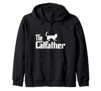 The Catfather Burmese Cat Lover Funny Father Cat Dad Felpa con Cappuccio