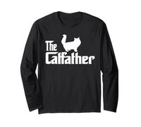 The Catfather Persian Cat Lover Funny Father Cat Dad Maglia a Manica
