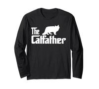 The Catfather Siberian Cat Lover Funny Father Cat Dad Maglia a Manica