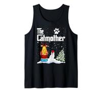 The Catmother Maine Coon Cat Mom Christmas Funny Kitty Xmas Canotta
