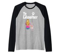 The Catmother Sphynx Cat Lover Kitty Mother Cat Mom Maglia con Maniche Raglan