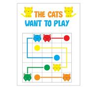The Cats want to play: Help each colorful kitty find her matching ball!