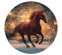 The Cavallo al galoppo in The Festive Atmosphere of The New Year|| Puzzle Divertenti Per Tutta La Famiglia 1000pcs (67.5x67.5cm) Adulti