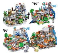 The Cave Village Mine Farm TreeHouse Deep Dark Battle Construccie Building Block Modello Giocattoli Fai da te per bambini Regalo di Natale