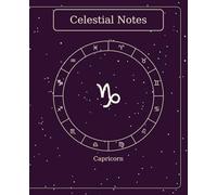 The Celestial Book - Capricorn | 7.5" × 9.25" | 120 Lined Pages: Minimalist Deep Plum Capricorn Zodiac Notebook - 120 Lined Pages, B&W Interior, Matte Cover in Deep Plum