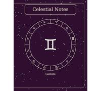 The Celestial Book - Gemini | 7.5" × 9.25" | 120 Lined Pages: Minimalist Plum Gemini Zodiac Notebook - 120 Lined Pages, B&W Interior, Matte Cover in Plum