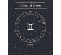 The Celestial Book - Gemini (Slate) | 7.5" × 9.25" | 120 Lined Pages: Minimalist Slate Gemini Zodiac Notebook - 120 Lined Pages, B&W Interior, Matte Cover