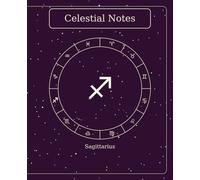 The Celestial Book - Sagittarius | 7.5" × 9.25" | 120 Lined Pages: Minimalist Deep Plum Sagittarius Zodiac Notebook - 120 Lined Pages, B&W Interior, Matte Cover in Deep Plum
